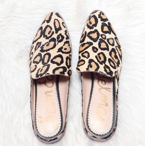 Sam Edelman Womens Lewellyn Leather Leopard Mul